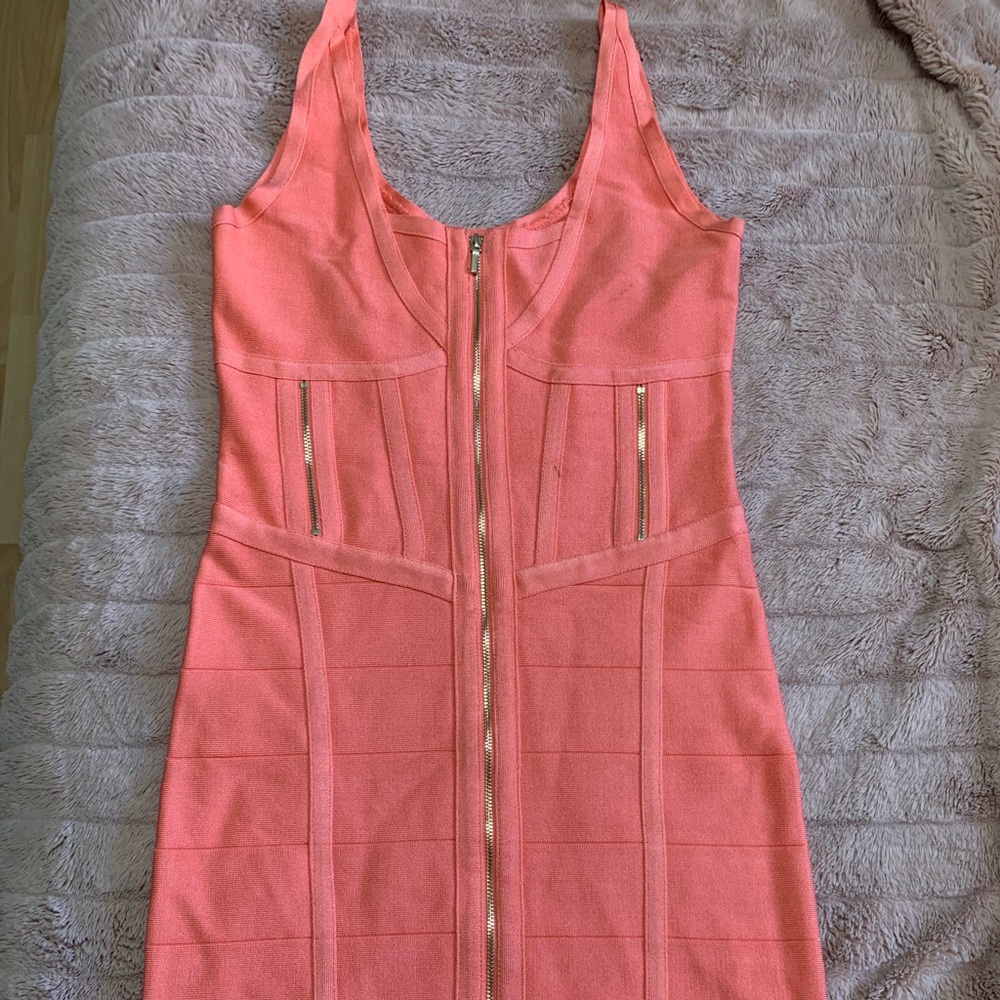 Peach bandage dress